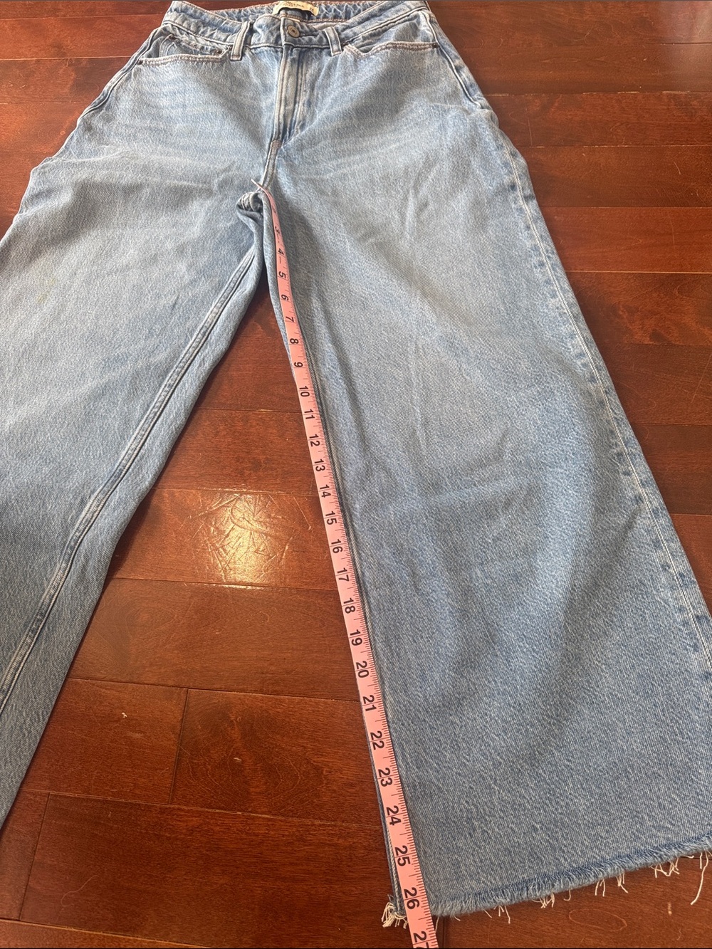 Abercrombie & Fitch HR wide leg crop curve love - Picture 6 of 6